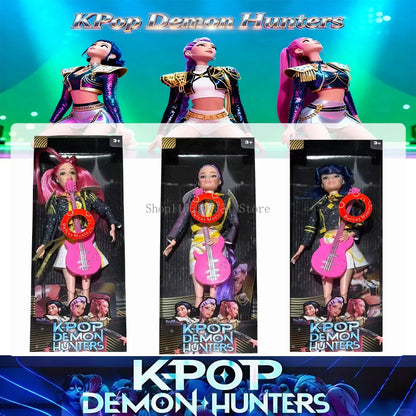 K-Pop Demon Hunters Humanoid Dolls — Mira, Rumi & Zoey (Music & No-Music) | Articulated Christmas Gift Box