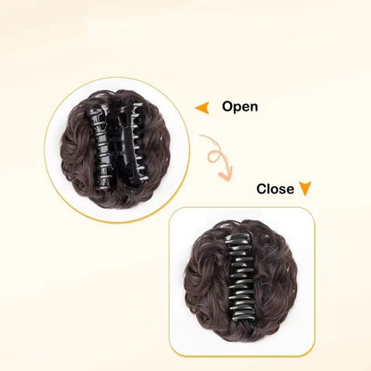 Sunslymei Synthetic Hair Bun Clip-in – Curly Messy Chignon Ponytail Hairpiece Scrunchie Extensions for Women