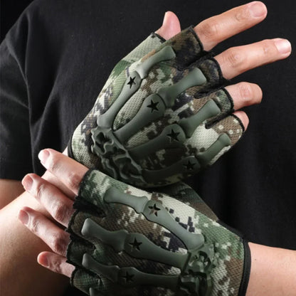 Fingerless Riding Gloves – Non-Slip Half Finger Gloves for Motorcycle, Cycling, Climbing, Hiking & Outdoor Sports