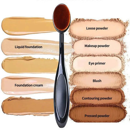 Large Toothbrush Shape Foundation Brush Set (1/2/5/10PCS) – Even Makeup Application Tool for Cream & Powder Cosmetics