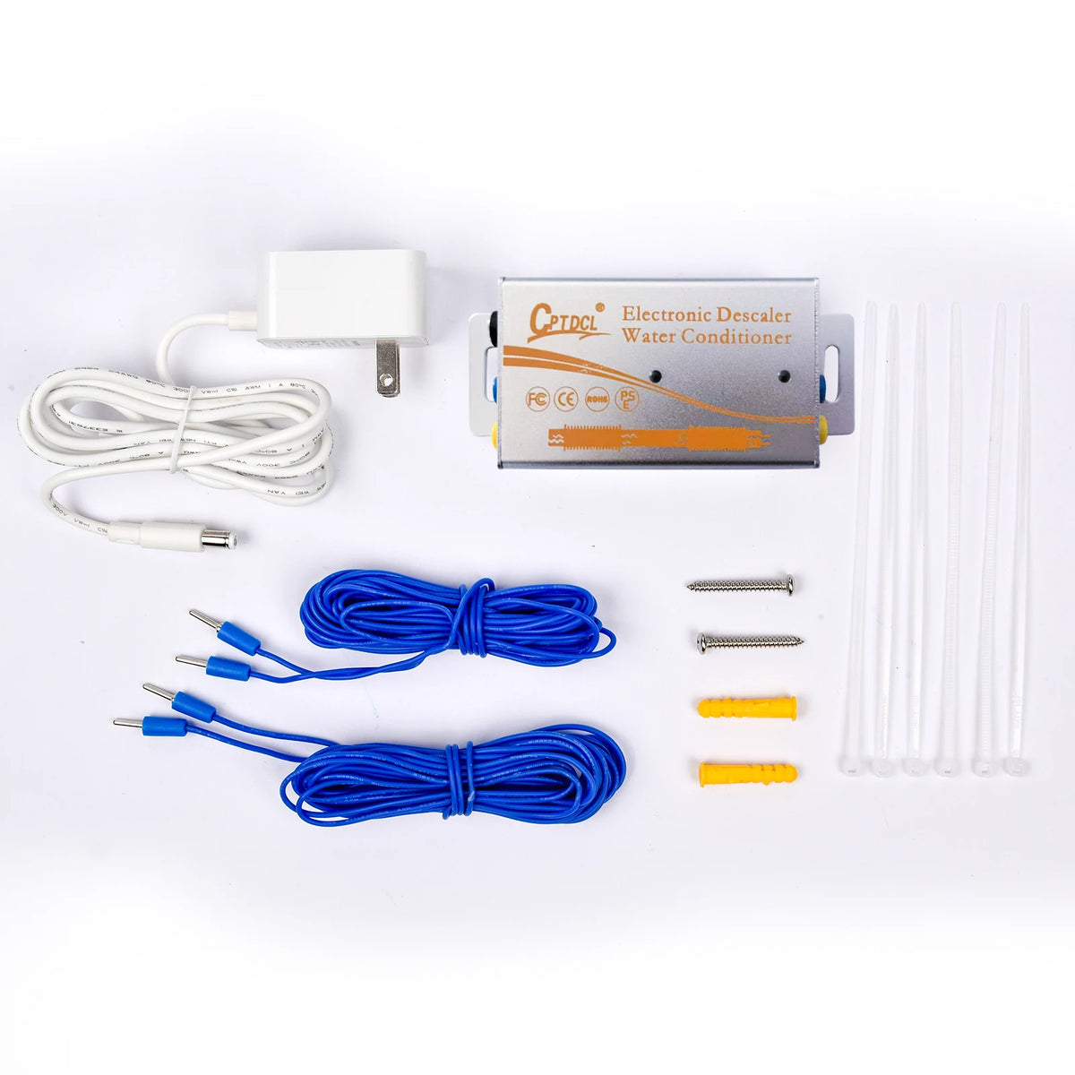 Electronic Water Descaler System - Salt-Free Hard Water Conditioner with Alloy Shell for Home Water Treatment