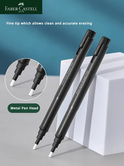 Faber-Castell Precision Tip Pen-Style Eraser – 2.5mm Refillable Retractable