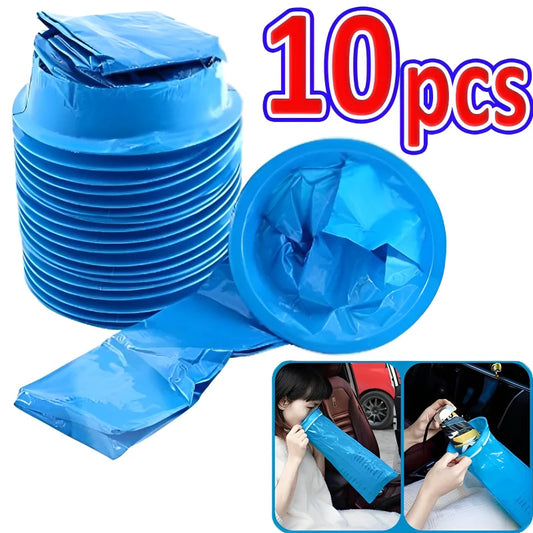 10Pcs 1000ML Disposable Travel Motion Sickness Vomit & Urine Bags – Emergency Nausea & Vomiting Bags for Car, Pregnancy & Travel Use