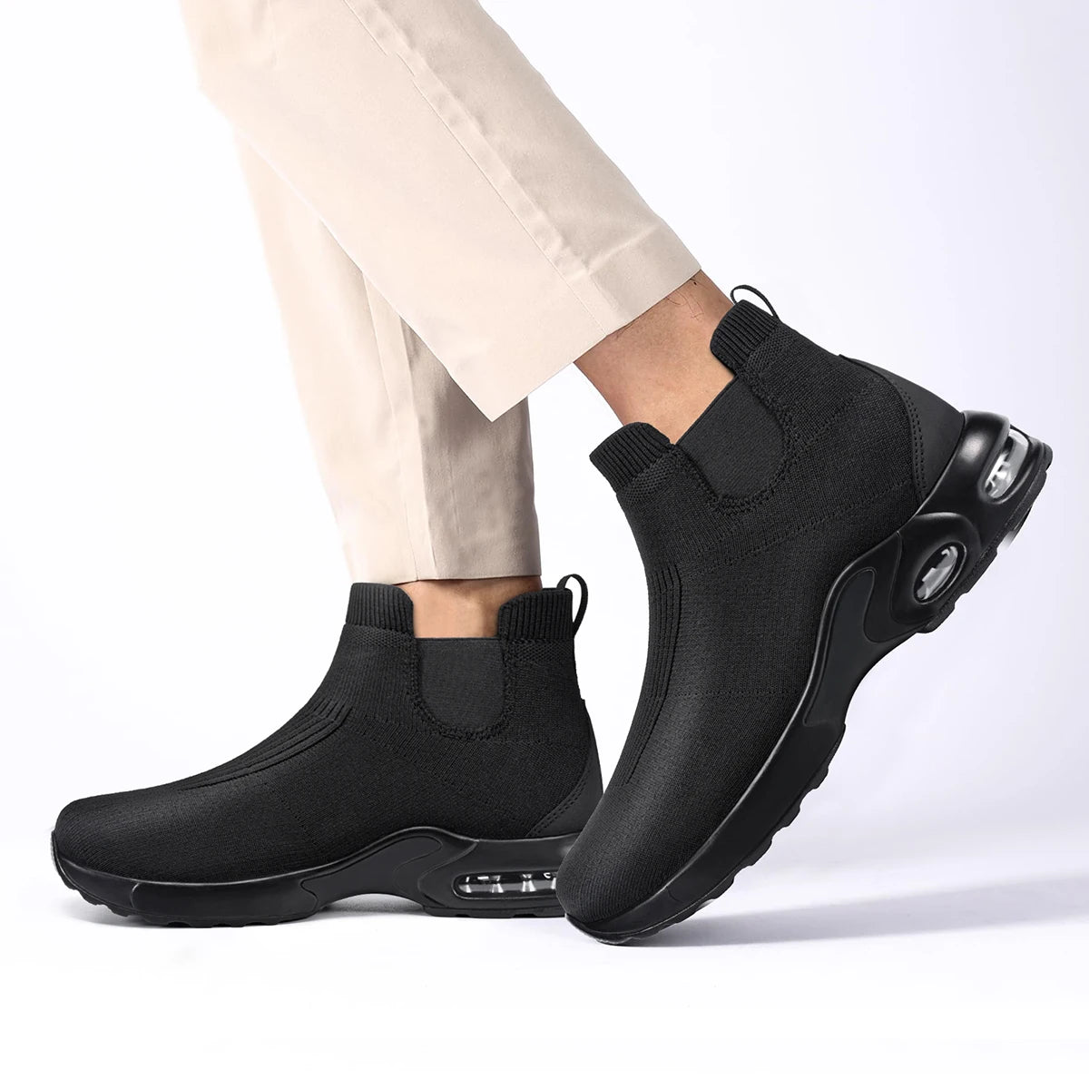 LARNMERN Steel Toe Water Resistant Work Boots for Men & Women Non-Slip Safety Sneakers Slip-On with Air Cushion
