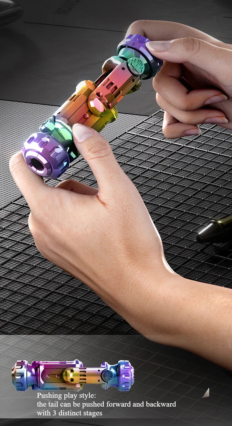 Stun Grenade Fidget Spinner & Mini Toy Gun – Ejectable Shell Stress Relief Finger Toy for Adults & Kids Gift