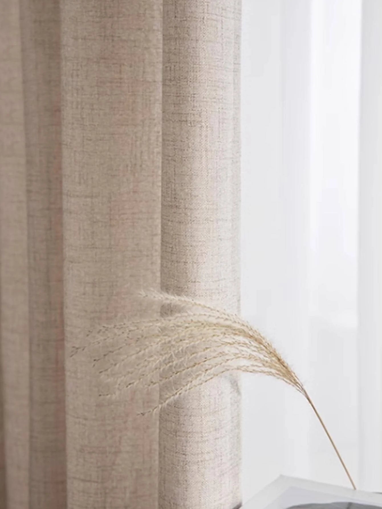 Thickened Cotton Linen Semi-Shading Curtains – Stylish Window Drapes for Bedrooms & Living Rooms