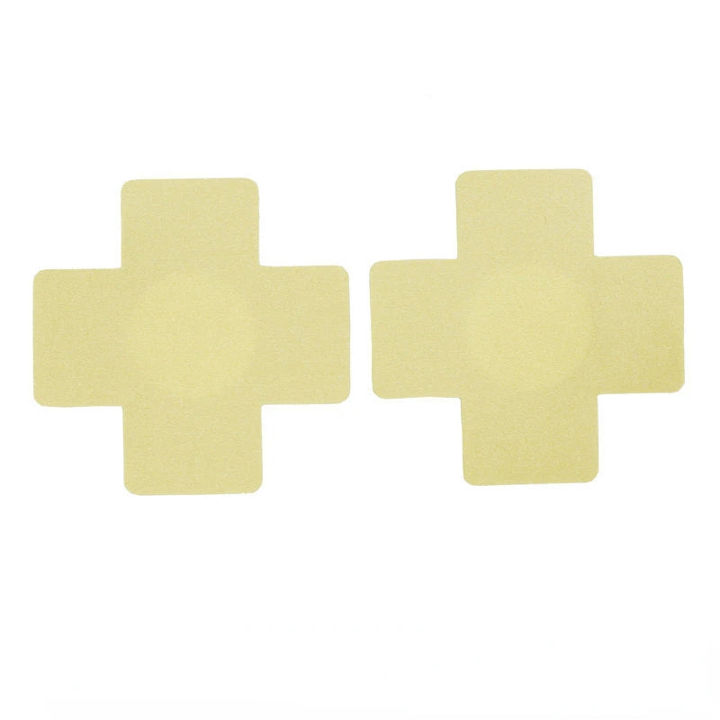 Women’s Disposable Adhesive Nipple Covers - Invisible Chest Petals and Cross-Shaped Pasties in 7 Colors
