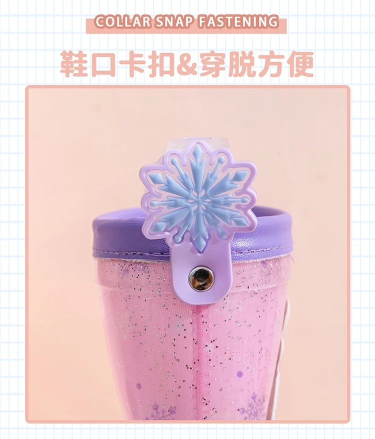 New Children's Rain Shoes – Princess Elsa Cute Non-Slip Rain Boots for Girls