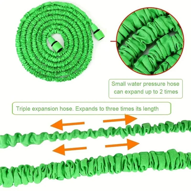 2024 Expandable Magic Garden Hose – High-Pressure Water Gun with 7 Spray Functions for Car Wash & Home Garden Watering