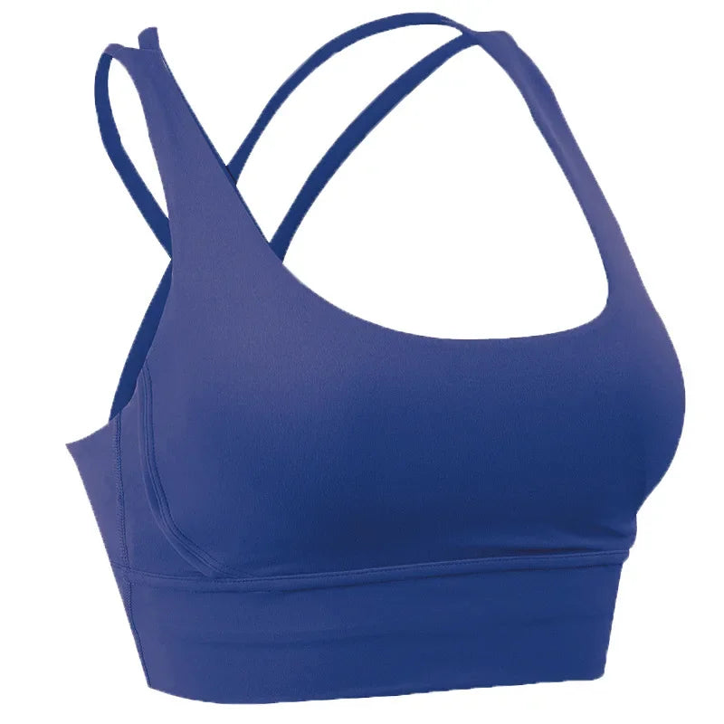 Women’s Summer Crossback Sports Bra — Breathable Fitness & Yoga Tank Top | Gym Crop Top