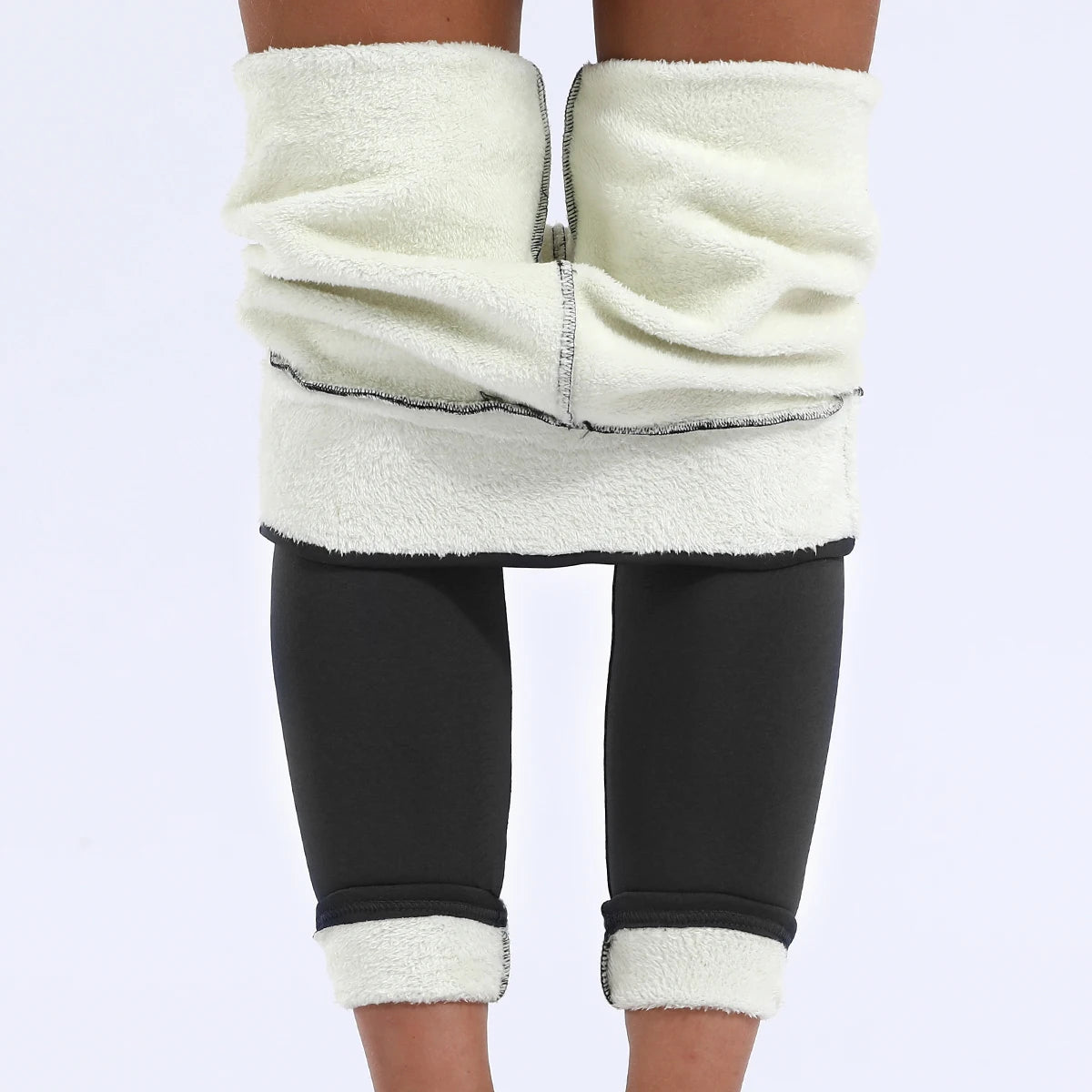 Women’s Velvet Leggings – High-Waist Thick Thermal Stretch Pants, Warm Winter Cold-Resistant Tights