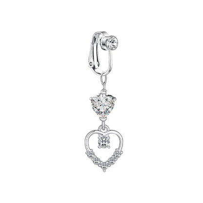 Faux Butterfly Leaves Belly Piercing – Dangling Clip-On Fake Navel & Cartilage Earring for Umbilical Piercing
