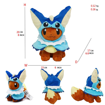 Eevee Evolution Plush Toy Set – Umbreon, Espeon, Jolteon, Flareon, Glaceon, Vaporeon, Sylveon, Leafeon Soft Stuffed Cartoon Collectibles