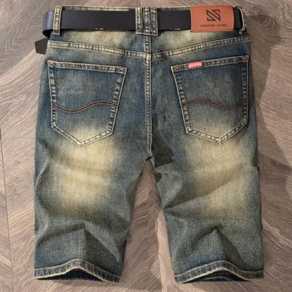 Men's Bermuda Denim Shorts - 2025 Summer Stretch Cotton Knee Length Jorts