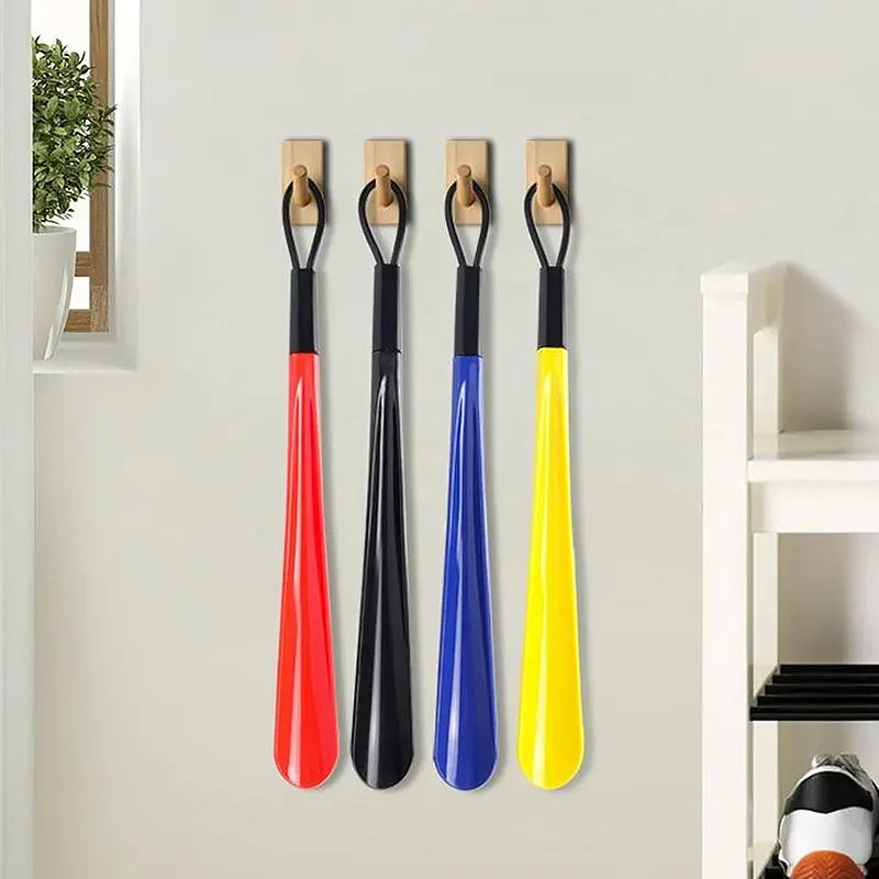 Extra Long Black Plastic Shoe Horn Spoon Shape - Flexible Shoe Lifter & Shoe Accessory