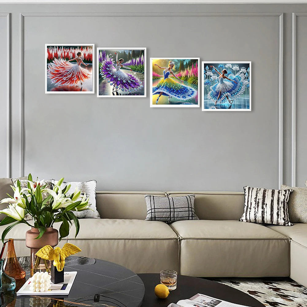 5D DIY Partial Drill Diamond Painting Kit – Girl Design Home Decor 30x30cm