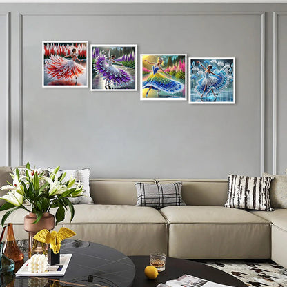 5D DIY Partial Drill Diamond Painting Kit – Girl Design Home Decor 30x30cm