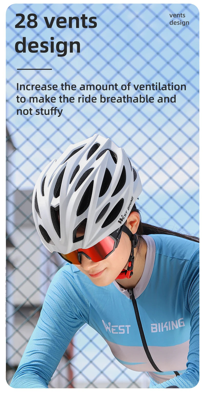 WEST BIKING Ultralight Cycling Helmet - Integrated Molding MTB & Road Bike Helmet for Men & Women