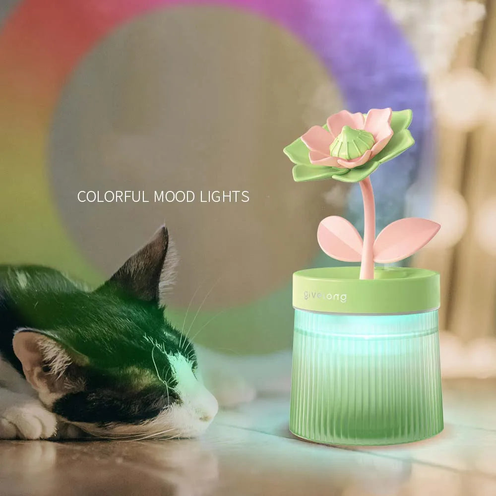 2024 Portable USB Ultrasonic Humidifier – Colorful Cup Aroma Diffuser, Cool Mist Maker & Air Purifier with Light