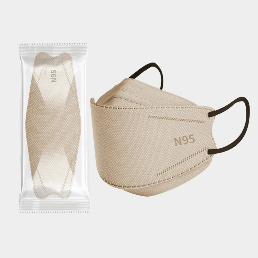 20-120PCS Disposable Fish-Shaped KN95 Face Masks – 4-Layer Protective, Breathable Mask for Men & Women