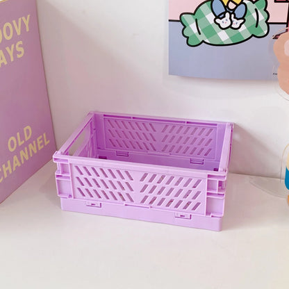 Mr. Paper Stackable Stationery Holder - Foldable Plastic Desktop Organizer for School & Office Supplies