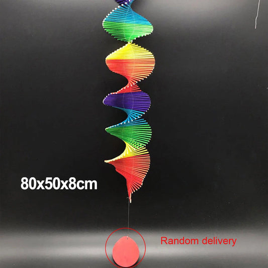 Colorful Wooden Wind Chimes & Rainbow Spinner – Garden Hanging Decor & DIY Ornament