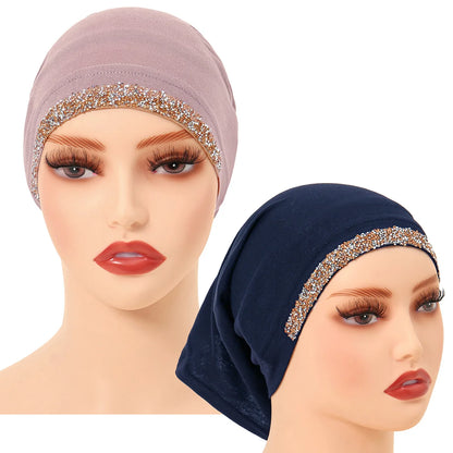 Women’s Modal Cotton Hijab Undercap - Soft Stretchy Diamond Bonnet for Muslim Headscarf & Turban Styling