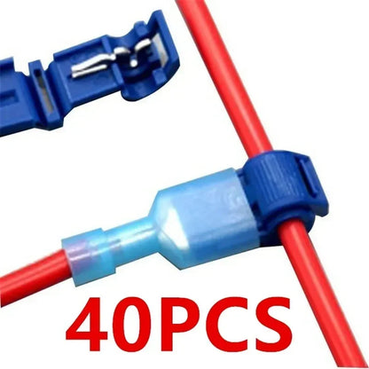 20/40PCS Quick Electrical Cable Connectors | Snap Splice Lock Wire Terminals for Motorcycles & Ham Radio