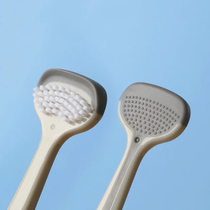Double-Sided Tongue Scraper for Men | Raspador De Lenguas Tongue Cleaning Brush for Fresh Breath & Oral Hygiene