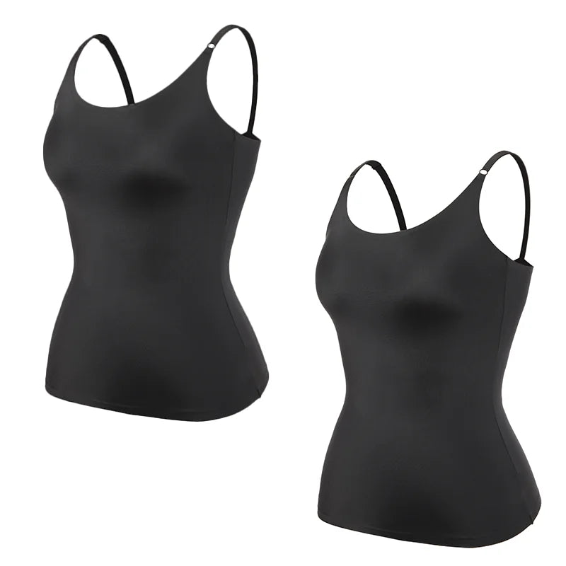2PCS Women's Tummy Control Shapewear - Seamless Slimming Compression Camisole Tank Top