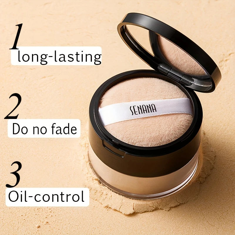 Hydrating Setting Powder - Natural Nude Finish Oil-Control Concealer for All Skin Types