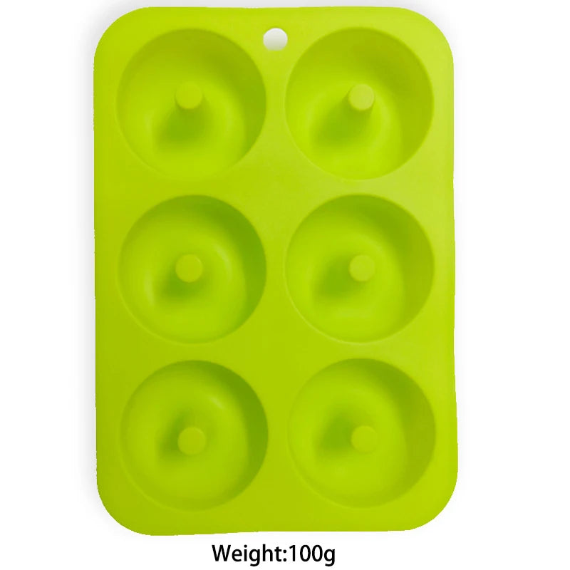 6-Hole Silicone Donut & Bagel Mold – Non-Stick Heat-Resistant Mini Cupcake & Doughnut Baking Pan Tool