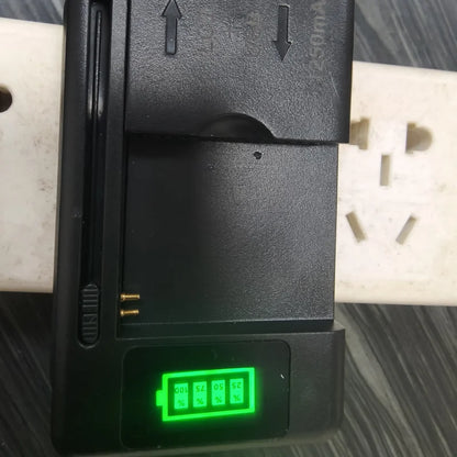 Universal Car Mobile Battery Charger - EU/US Plug with LCD Indicator Screen & USB Port for Phone Battery Charging