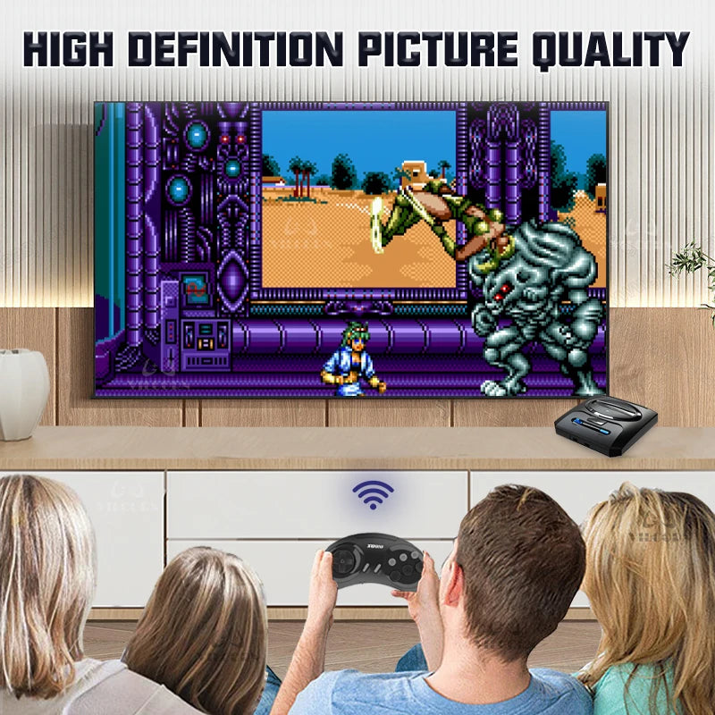 16-Bit Retro Sega MD Game Console – HDMI Output for Sega Mega Drive, Genesis & Dendy Classic Video Game System