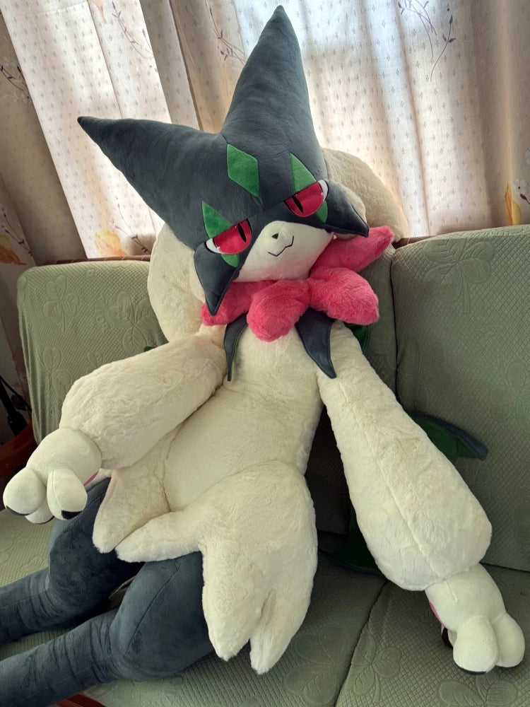 170cm Meowscarada Plush Doll — Pokemon Crystal Velvet Throw Pillow, Room Decor Anime Plush, Birthday & Christmas Gift