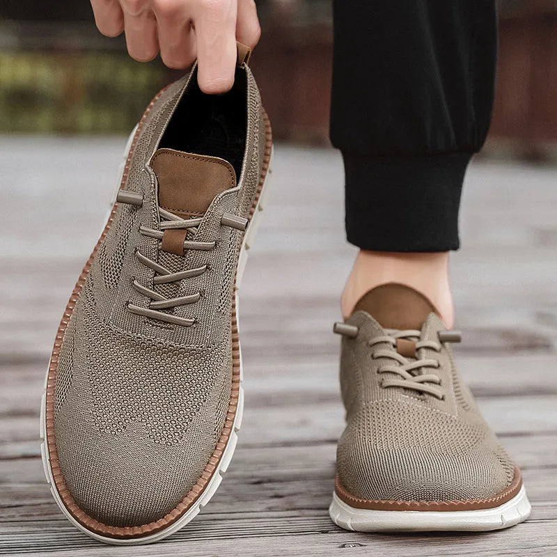 YRZL Men’s Casual Sports Shoes – Anti-Slip, Wear-Resistant, Breathable Cushioning with Color Blocking Design