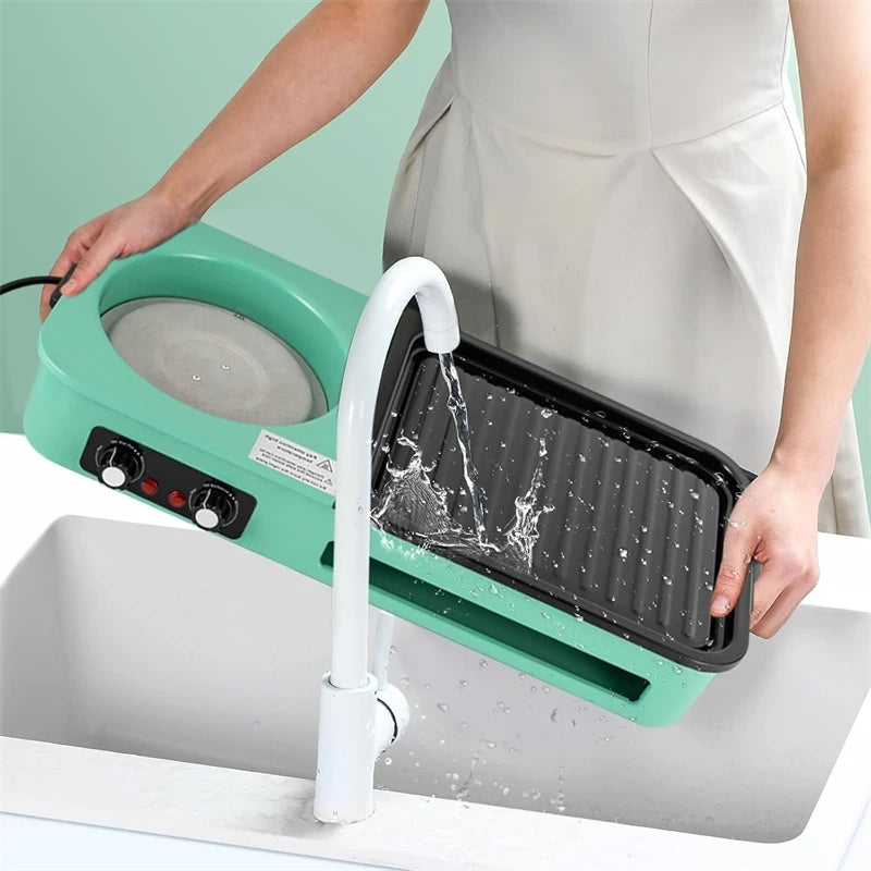 Multifunctional 3-in-1 Electric Grill — Smokeless Korean BBQ, Hot Pot & Non-Stick Baking Pan Multi-Cooker