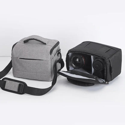 DSLR Camera Shoulder Bag – Portable Nylon Handbag for Sony, Nikon, Canon, Panasonic Equipment, Crossbody Style