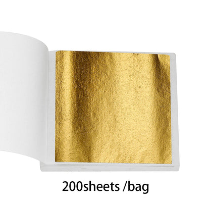 100-200 Sheets Imitation Gold Foil Paper – Gilding DIY Epoxy Resin Jewelry Making & Craft Decoration