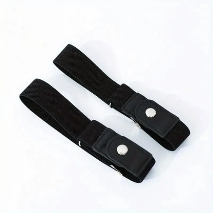 2pcs/set No Buckle Elastic Belt - Unisex Stretch Belt for Pants, Jeans - Casual, Buckle-Free, Adjustable, Invisible Belt for Women/Men