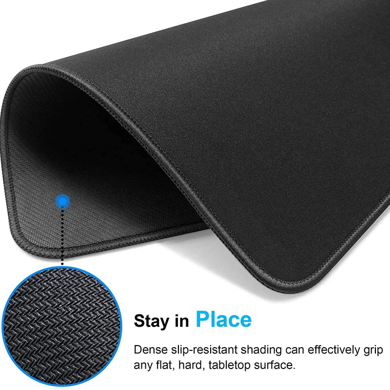 Black Cat XXL Mouse Pad 90x40 — Large Kawaii Black & White Desk Mat for Computer and Office
