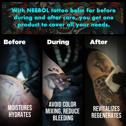 Tattoo Aftercare Butter Balm – Natural Ingredient Cream for Ink Color Enhancement & Moisturizing Old & New Tattoos