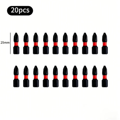20PCS PH2 Magnetic Screwdriver Bit Set – 25mm Alloy Steel Anti-Slip Impact Phillips Drill Bits for Electric Screwdrivers & Outdoor Use