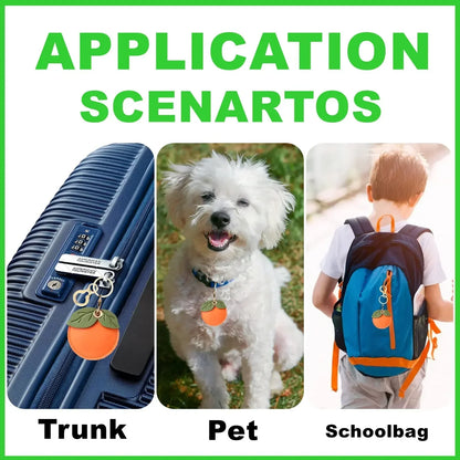 Leather Keychain Case for Apple AirTag – Cute Protective Anti-Scratch GPS Tracker Cover