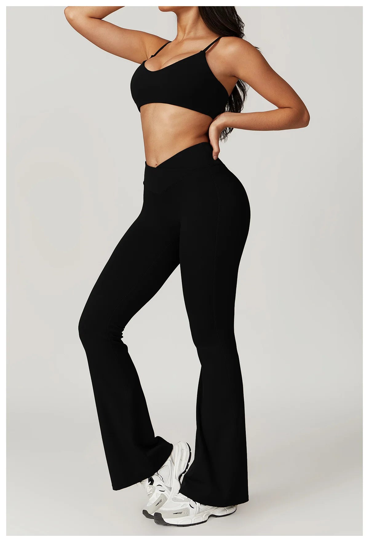 Women’s 2PCS Sportswear Yoga Set – Short Sleeve Crop Top & High Waist Leggings for Gym & Fitness
