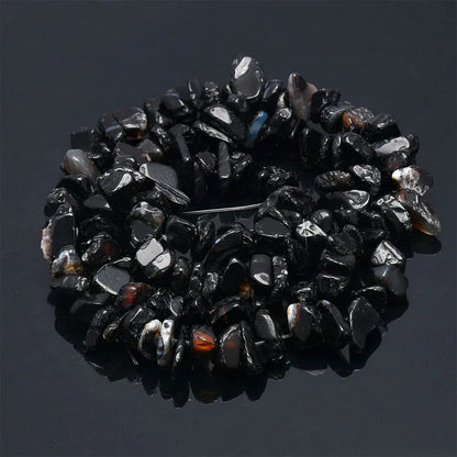 16 Inch Natural Stone Chip Beads - 5-8mm Irregular Crystal Agate Gravel Beads for DIY Bracelets & Jewelry Making