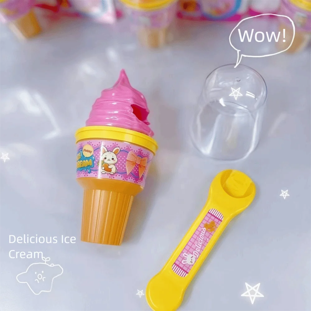 Food Pretend Play Toy - Creative Cone Pudding Simulation Toy for Kids Role Play & Decoration