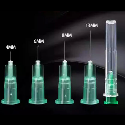 100pcs 32G Disposable Syringe Needles (4mm, 6mm, 8mm, 13mm) - Painless Small Needle Irrigator & Eyelid Tool Parts