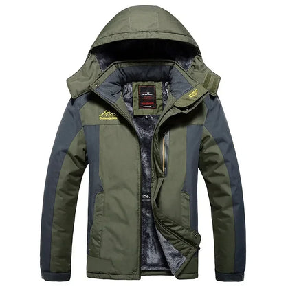 Men’s Winter Parka Jacket - Thick Warm Waterproof Hooded Fleece Coat, Plus Size up to 9XL