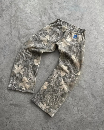 Y2K Camouflage Sweat Pants — Men’s High Street Hip Hop Oversized Baggy Unisex Streetwear